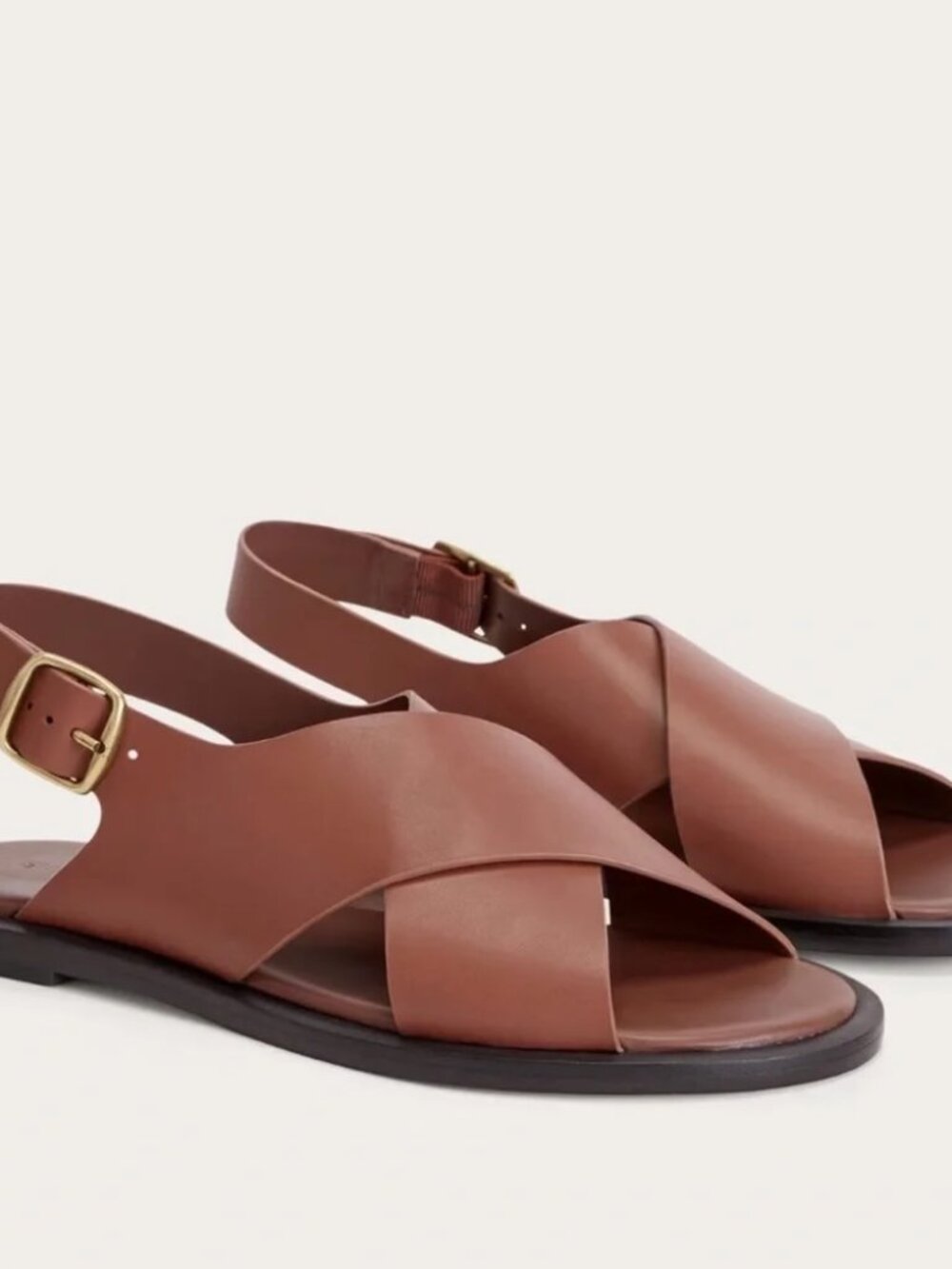 Everlane The City Crossover Sandal in Rum - Picture 2 of 6